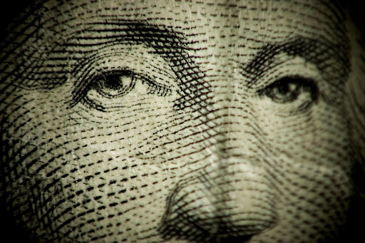 closeup of dollar bill